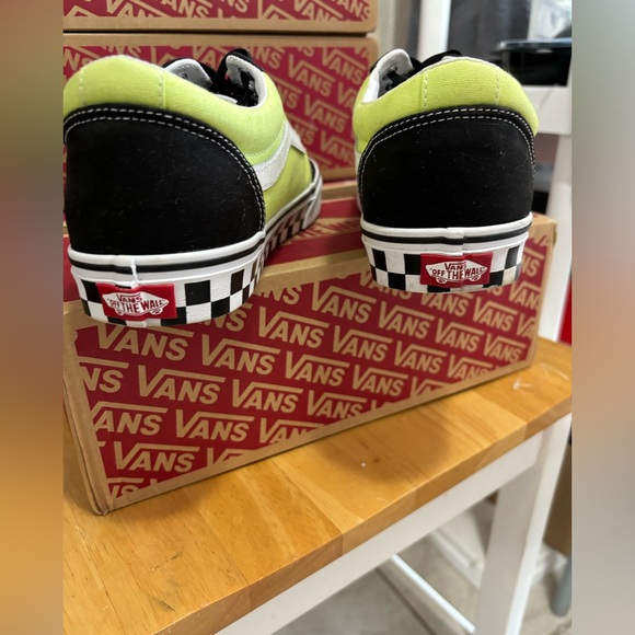 Vans size 10 in lime , black and checked color way. - Picture 4 of 7